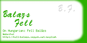 balazs fell business card